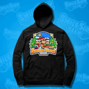 BLUZA ŚWIĄTECZNA SMILESLOW TEAM - CZARNA