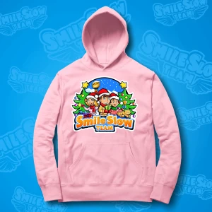 BLUZA ŚWIĄTECZNA SMILESLOW TEAM - RÓŻOWA