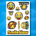 12 NAKLEJEK SMILESLOW - BUŹKI