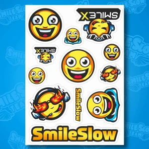 12 NAKLEJEK SMILESLOW - BUŹKI
