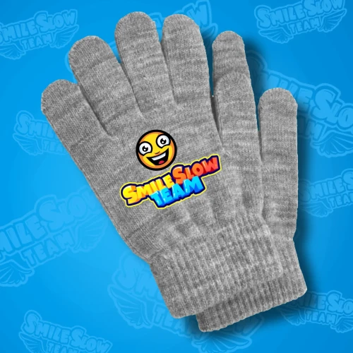 Rękawiczki szare SmileSlow Team