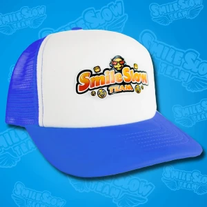 CZAPKA Z DASZKIEM SMILESLOW TEAM - NIEBIESKA - EMBLEMAT 3D