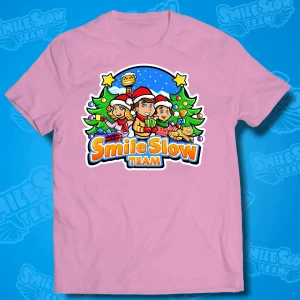 KOSZULKA ŚWIĄTECZNA SMILESLOW TEAM - RÓŻOWA