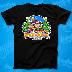 KOSZULKA ŚWIĄTECZNA SMILESLOW TEAM - CZARNA