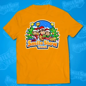 KOSZULKA ŚWIĄTECZNA SMILESLOW TEAM - POMARAŃCZOWA