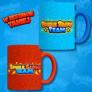 *PROMOCJA* ZESTAW DWÓCH KUBKÓW SMILESLOW TEAM - NIEBIESKI I CZERWONY